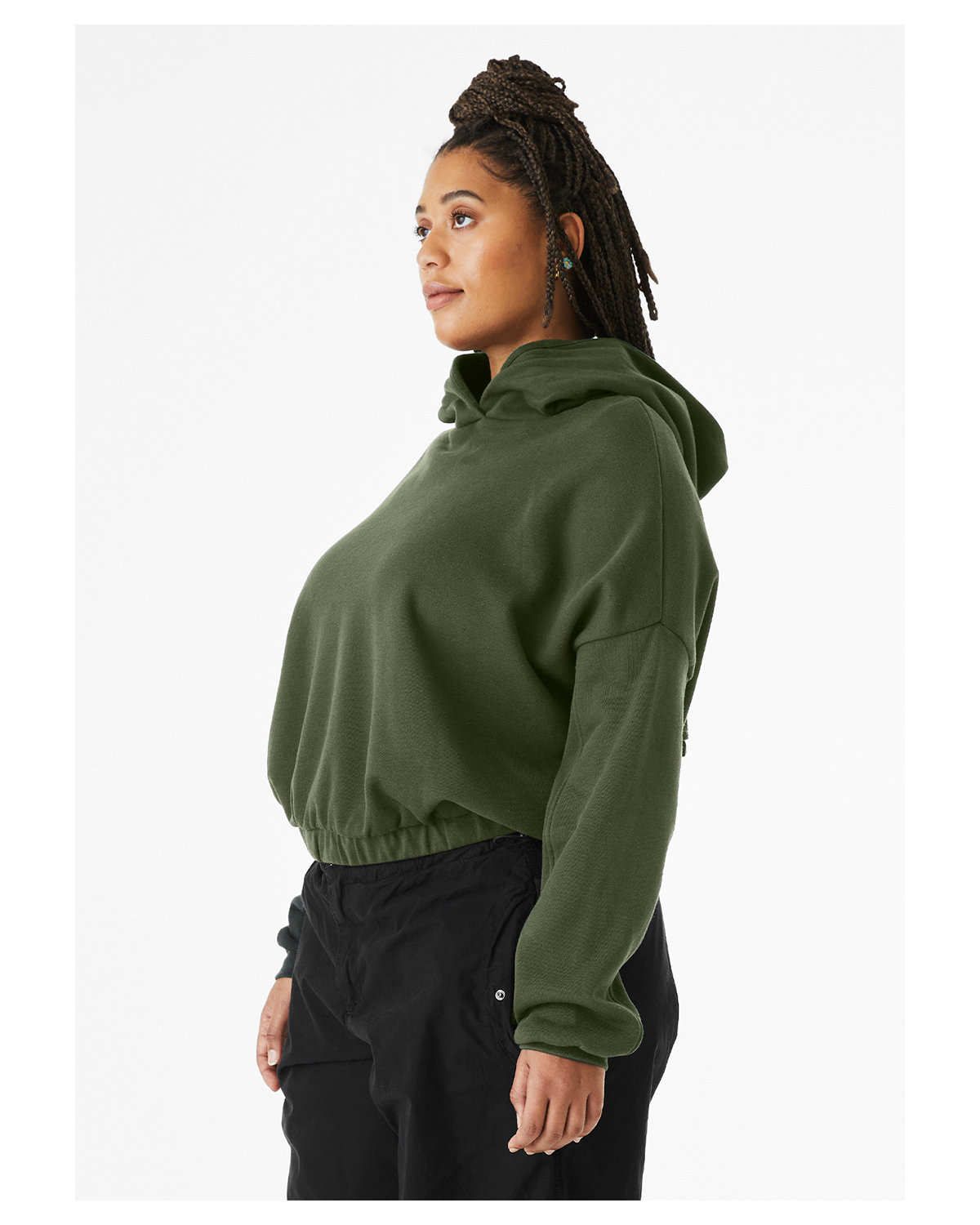 7506C Bella + Canvas Ladies Sponge Fleece Cinched Bottom Hooded Sweatshirt 7506C Bella + Canvas Ladies Sponge Fleece Cinched Bottom Hooded Sweatshirt - Siide Image