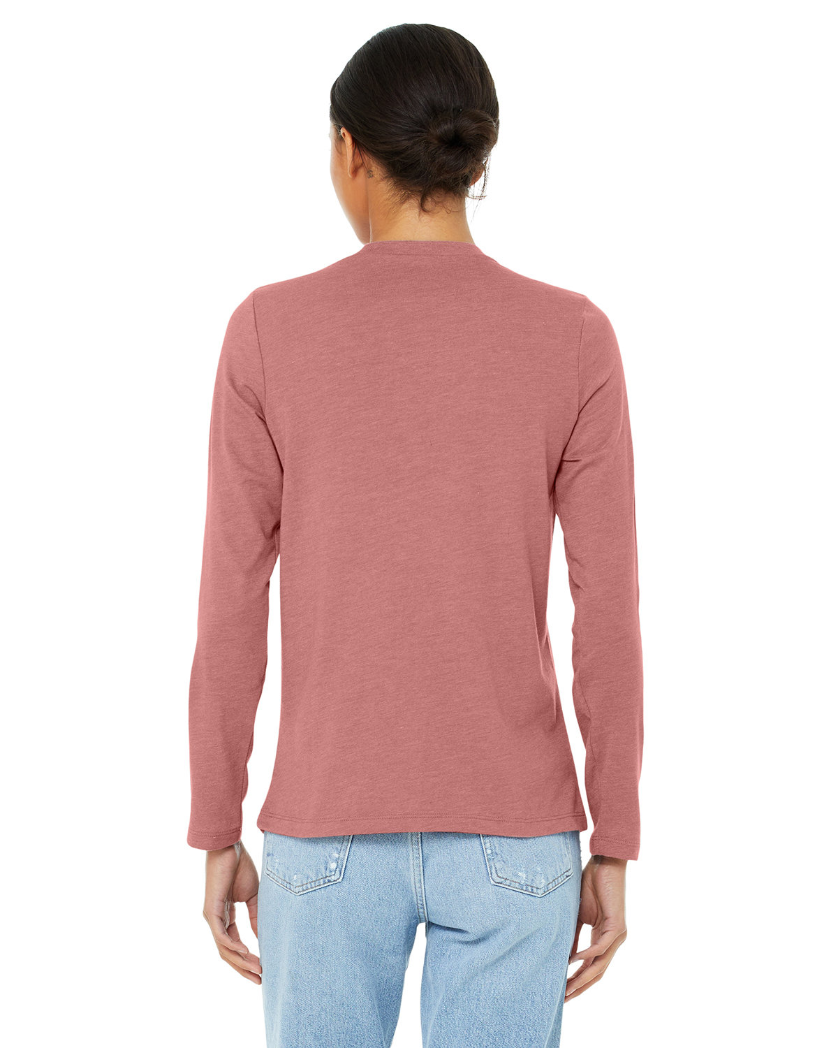 B6500 Bella + Canvas Ladies Jersey Long-Sleeve T-Shirt - Back Image