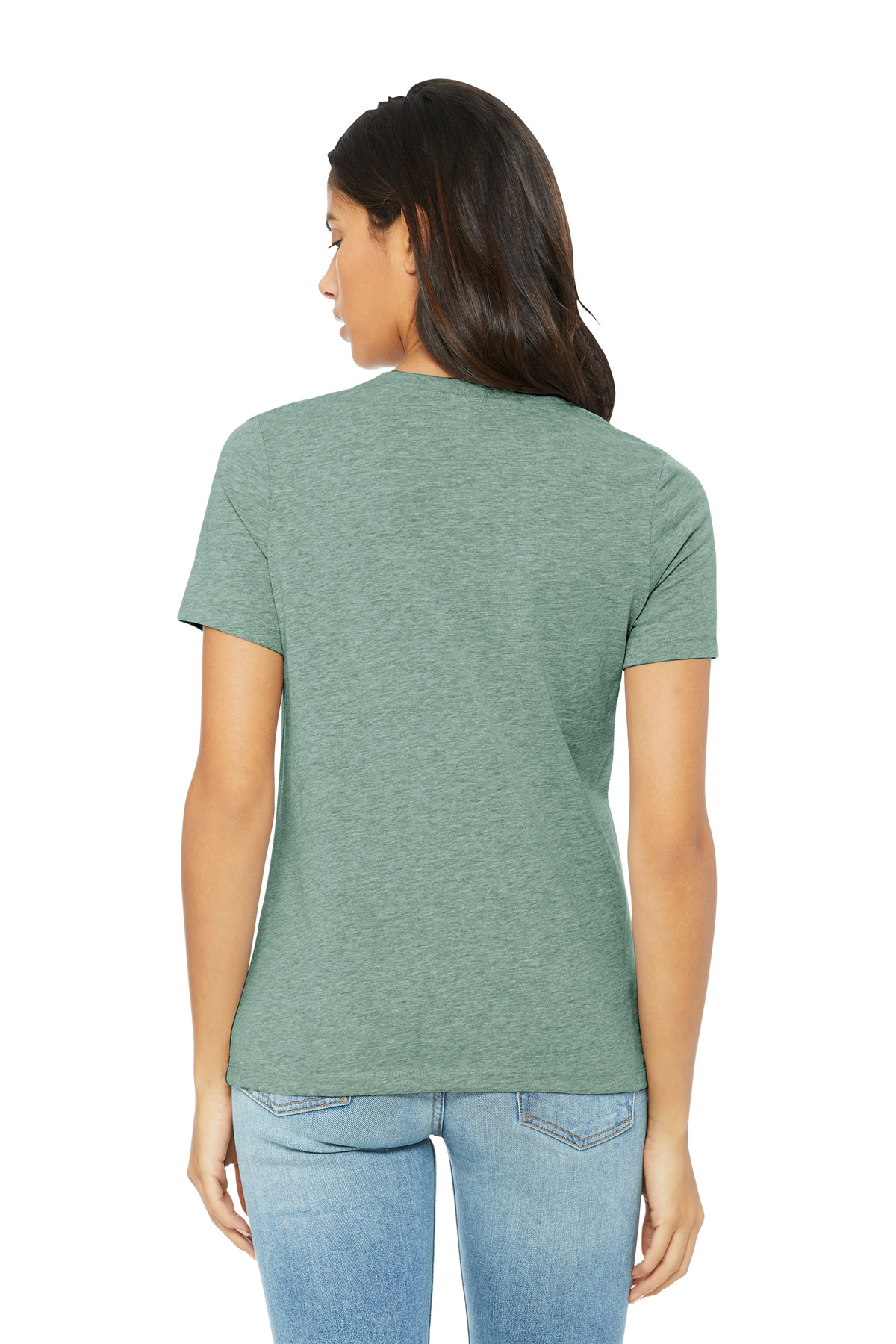 BC6400CVC Bella + Canvas BELLA+CANVAS Womens Relaxed CVC Tee - Back Image