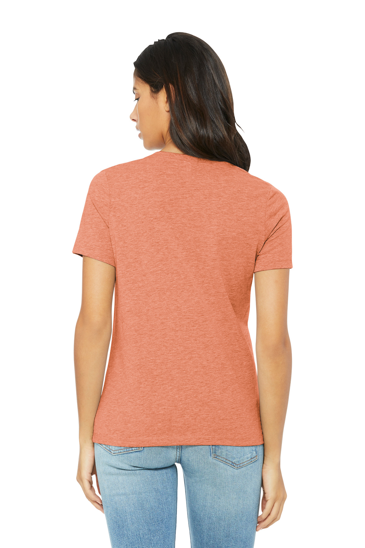 BC6400CVC Bella + Canvas BELLA+CANVAS Womens Relaxed CVC Tee - Back Image