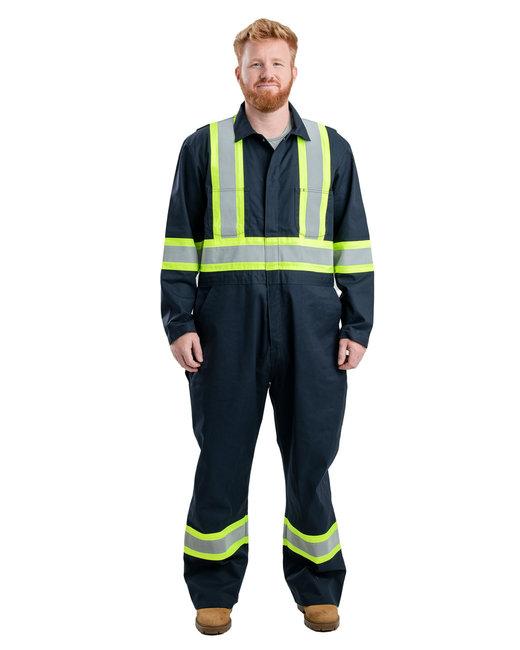 HVC250 Berne Mens Safety Striped Unlined Coverall HVC250 Berne Mens Safety Striped Unlined Coverall