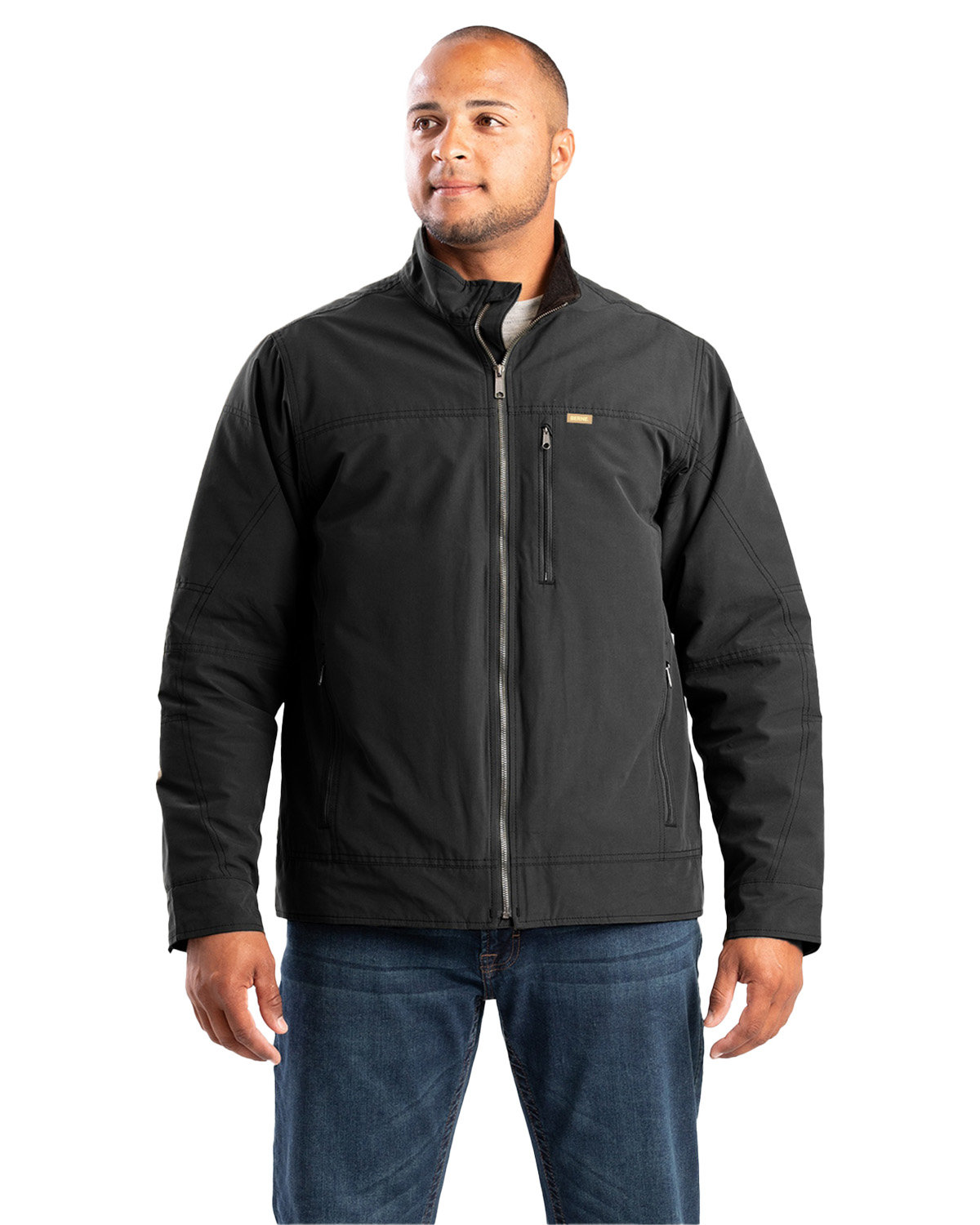 J387 Berne Mens Highland Quilt-Lined Micro-Duck Jacket