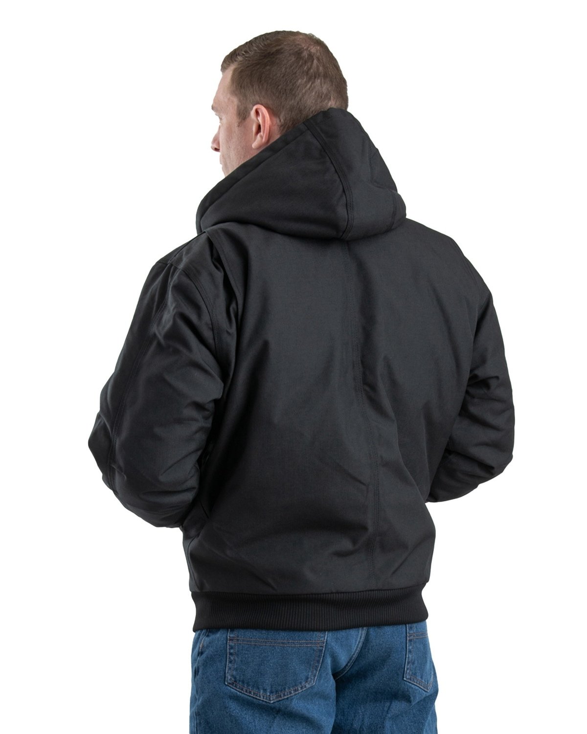 NJ51 Berne Mens ICECAP Insulated Hooded Jacket - Back Image