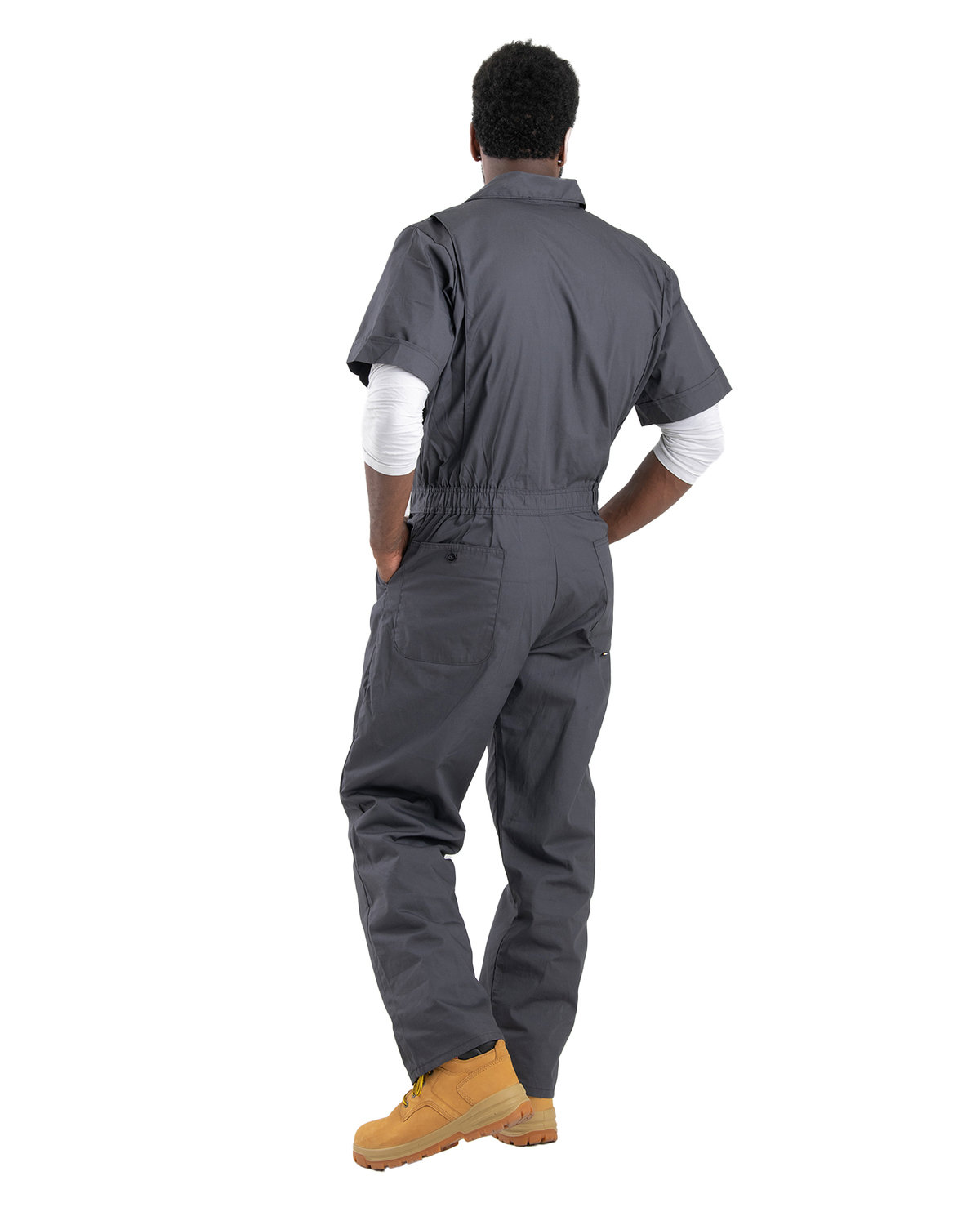 P700 Berne Mens Axle Short Sleeve Coverall - Back Image
