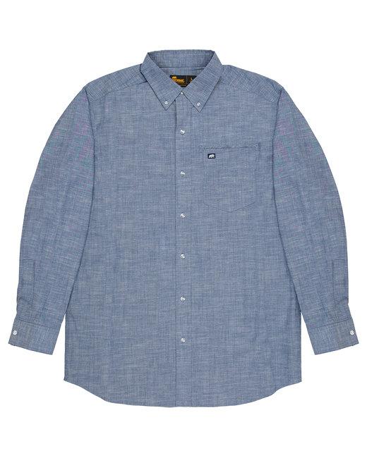SH28 Berne Mens Foreman Flex180 Chambray Button-Down Woven Shirt SH28 Berne Mens Foreman Flex180 Chambray Button-Down Woven Shirt