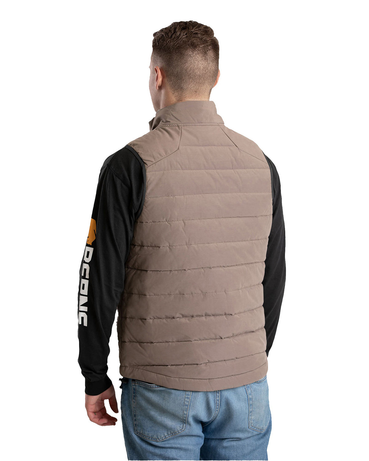 V24 Berne Mens Highland Quilted Vest - Back Image
