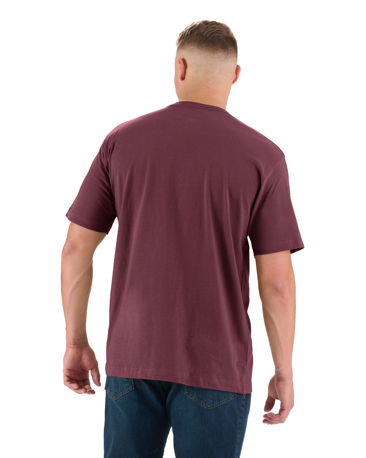 BSM16 Berne Mens Heavyweight Pocket T-Shirt - Back Image