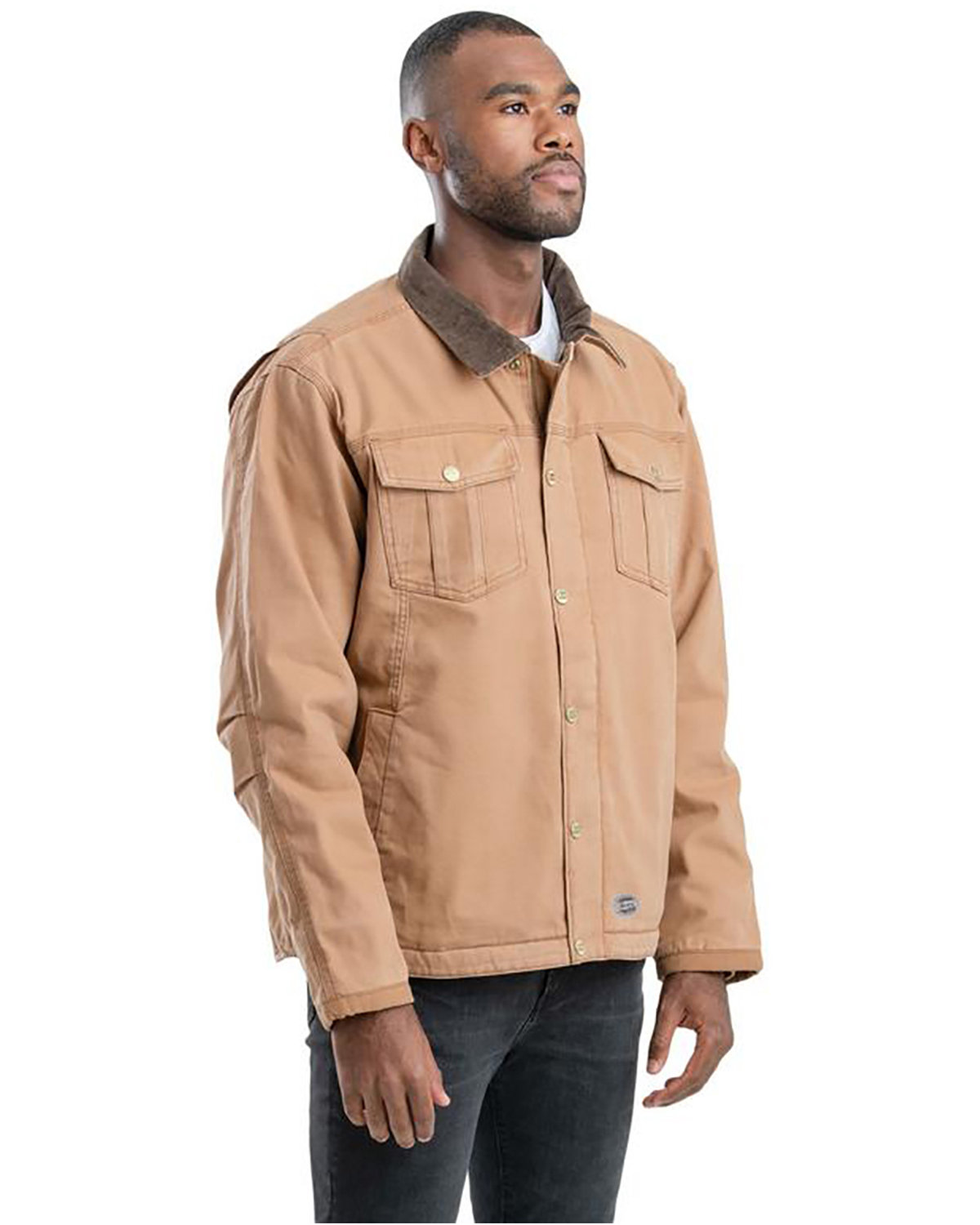 J58T Berne Tall Vintage Washed Sherpa-Lined Work Jacket - Siide Image
