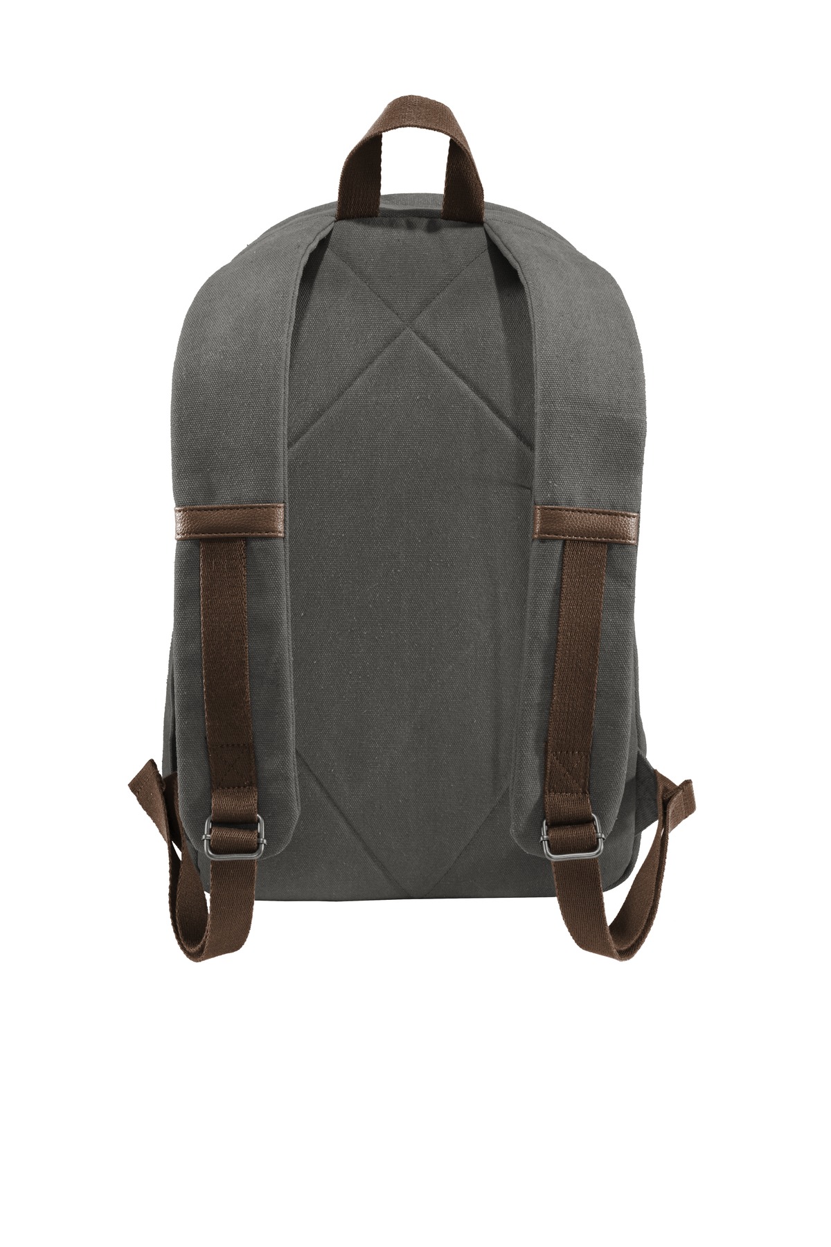 BG210 Port Authority Cotton Canvas Backpack. - Back Image
