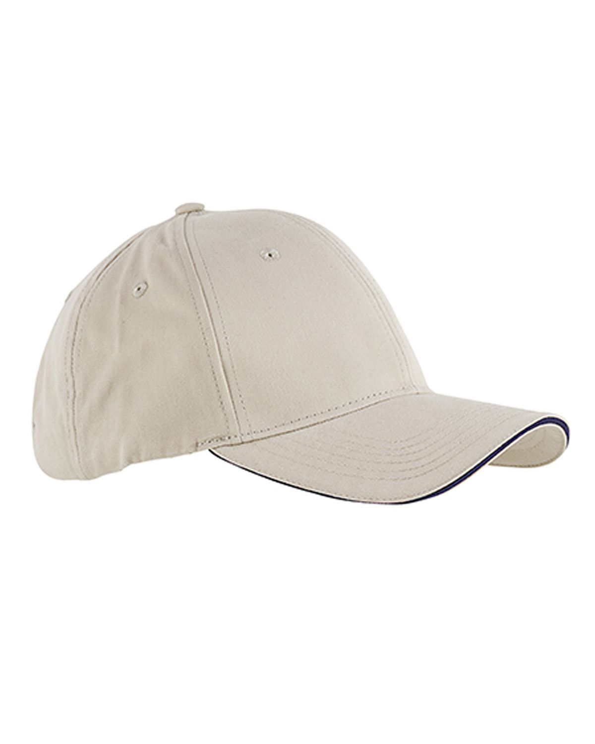 BX004 Big Accessories 6-Panel Twill Sandwich Baseball Cap