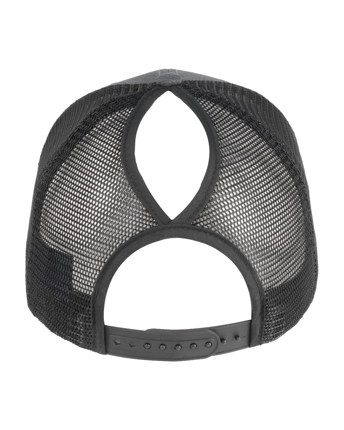 BA540P Big Accessories Sport Ponytail Trucker - Back Image