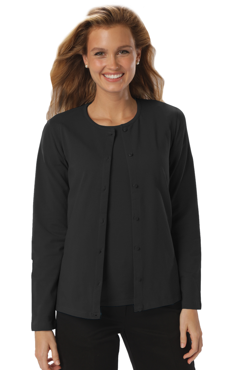 BG4701 Blue Generation Ladies L/S Button Front Cardigan