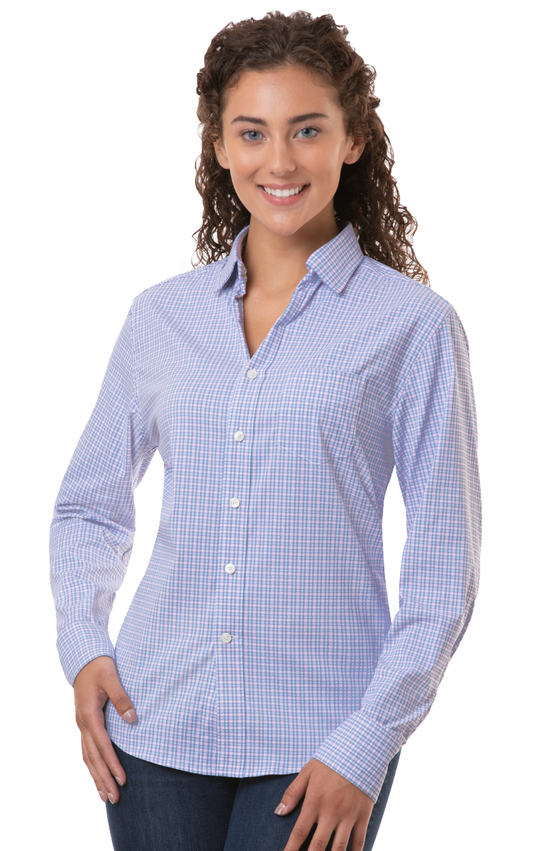 BG6271 Blue Generation Ladies L/S Tricolor Plaid BG6271 Blue Generation Ladies L/S Tricolor Plaid