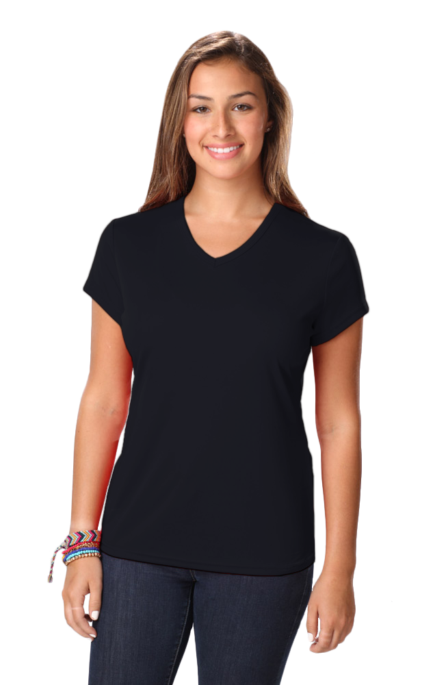 BG6302 Blue Generation Ladies Value Wicking V-Neck Tee BG6302 Blue Generation Ladies Value Wicking V-Neck Tee