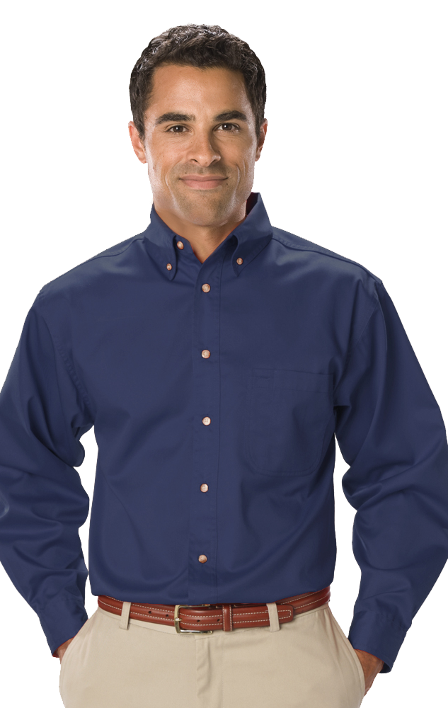 BG7217 Blue Generation Mens Teflon Twill L/S Shirt