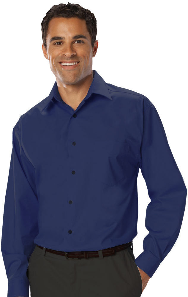 BG7218 Blue Generation Mens L/S Stretch Poplin Shirt BG7218 Blue Generation Mens L/S Stretch Poplin Shirt