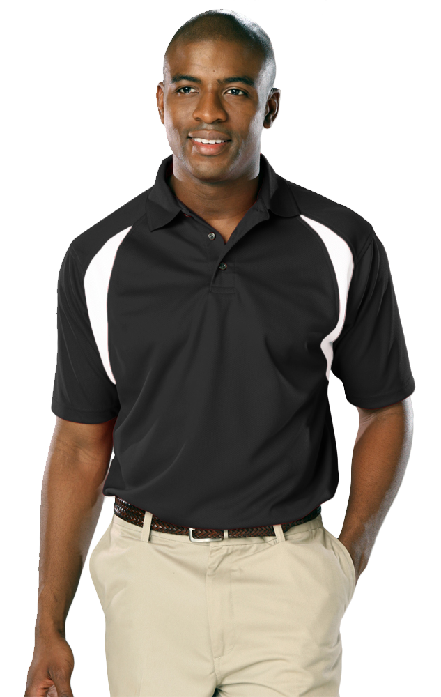 BG7223 Blue Generation Mens Wicking Raglan Sleeve Polo