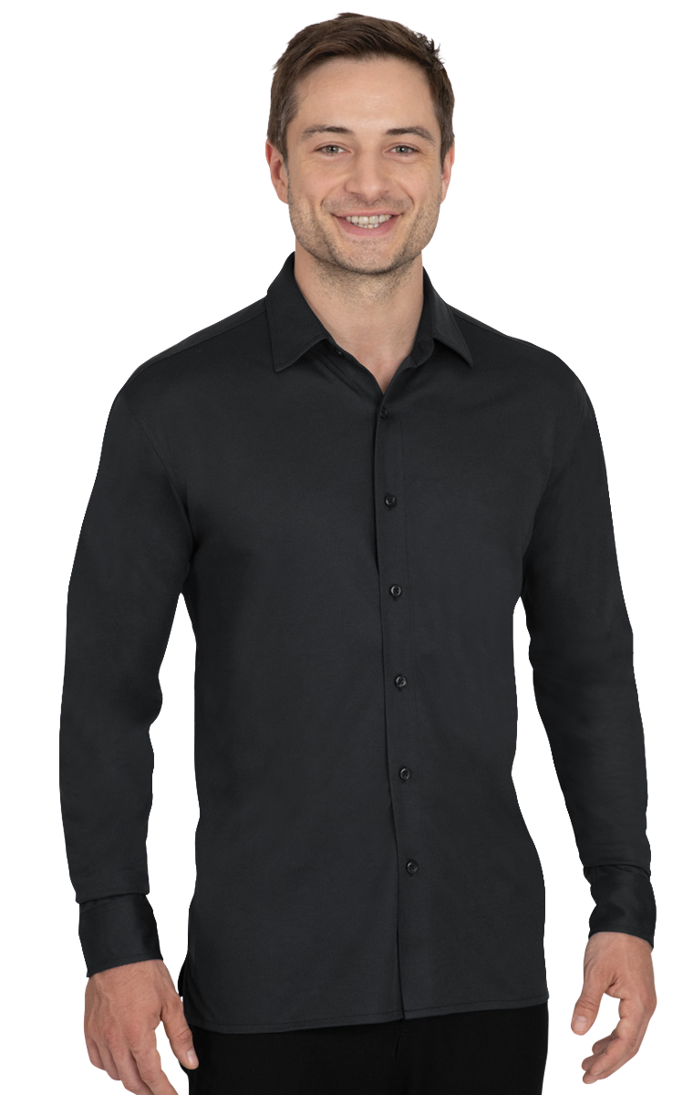 BG7273 Blue Generation Mens Knit Stretch Woven Shirt