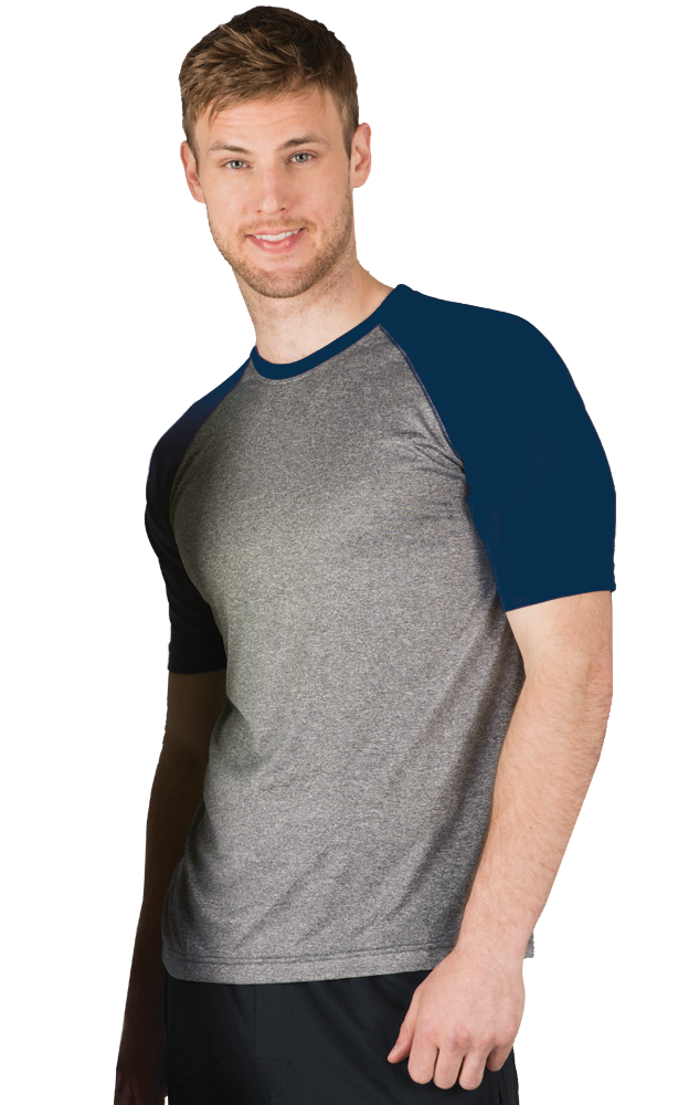 BG7305 Blue Generation Adult S/S Crew Neck Baseball Tee