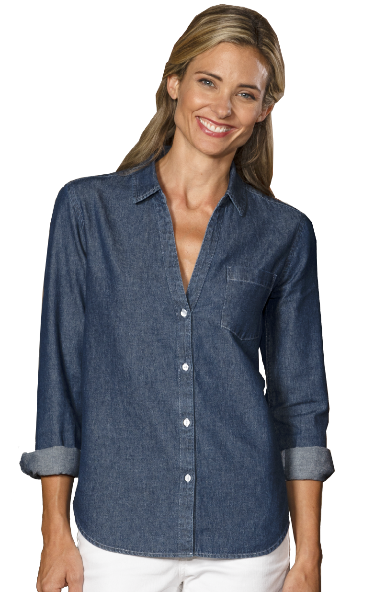 BG8203 Blue Generation Ladies L/S Untucked Denim BG8203 Blue Generation Ladies L/S Untucked Denim