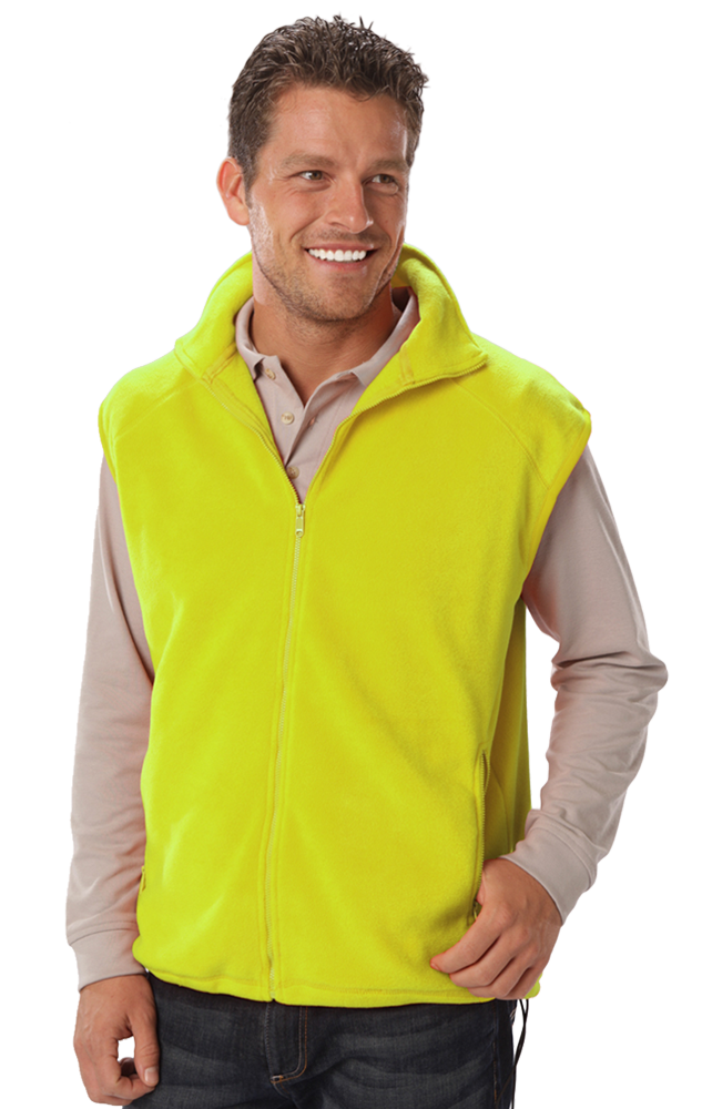 BG9953 Blue Generation Adult Micro Fleece Zip Front Vest