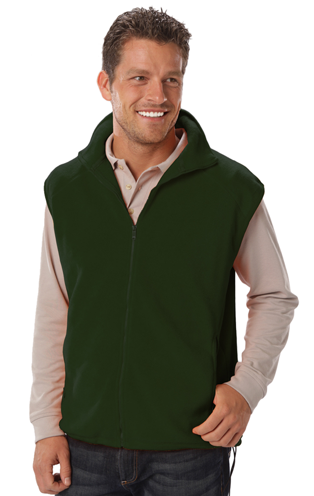 BG9953 Blue Generation Adult Micro Fleece Zip Front Vest