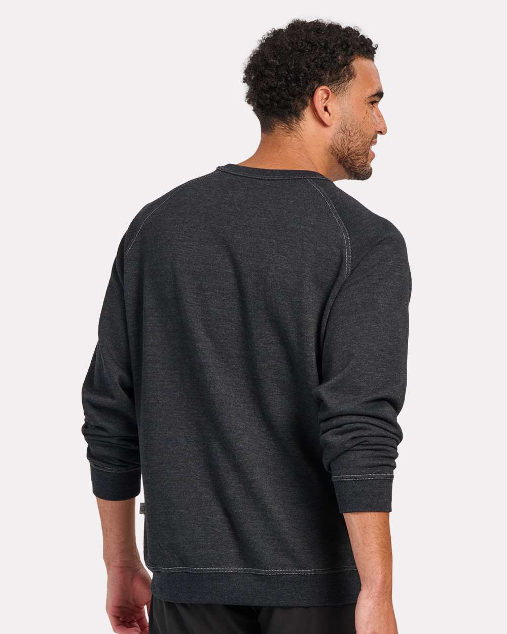 BM5104 Boxercraft French Terry Crew Pullover - Back Image