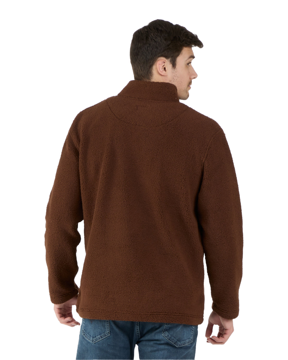 BM8510 Boxercraft Mens Everest Pile Fleece Half-Zip Pullover - Back Image