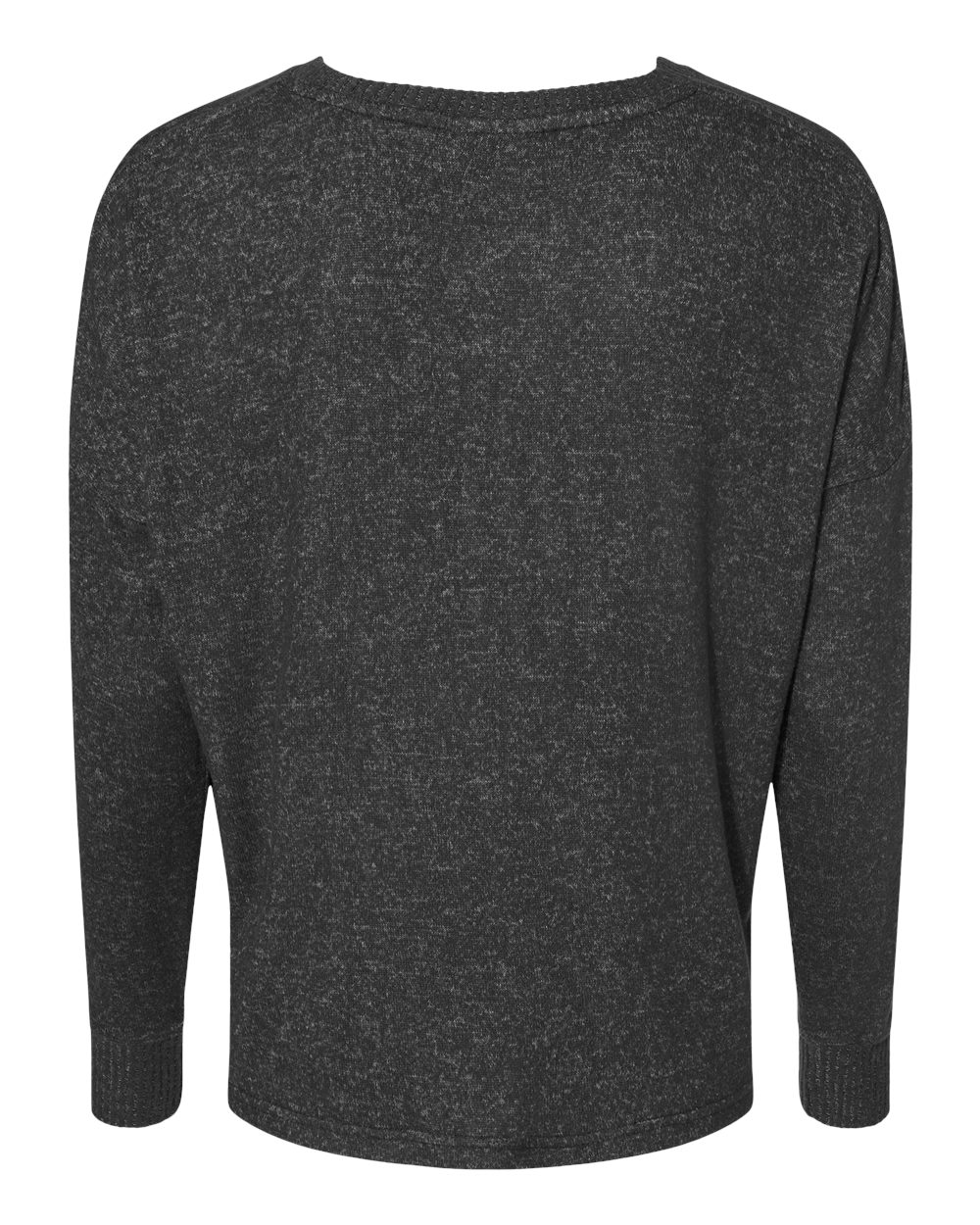 L06 Boxercraft Womens Cuddle Fleece Boxy Crewneck Pullover - Back Image