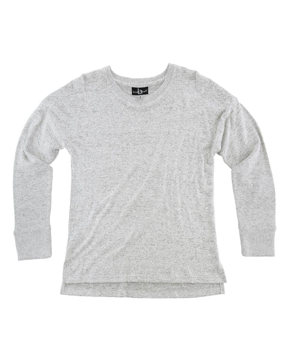 L06 Boxercraft Womens Cuddle Fleece Boxy Crewneck Pullover