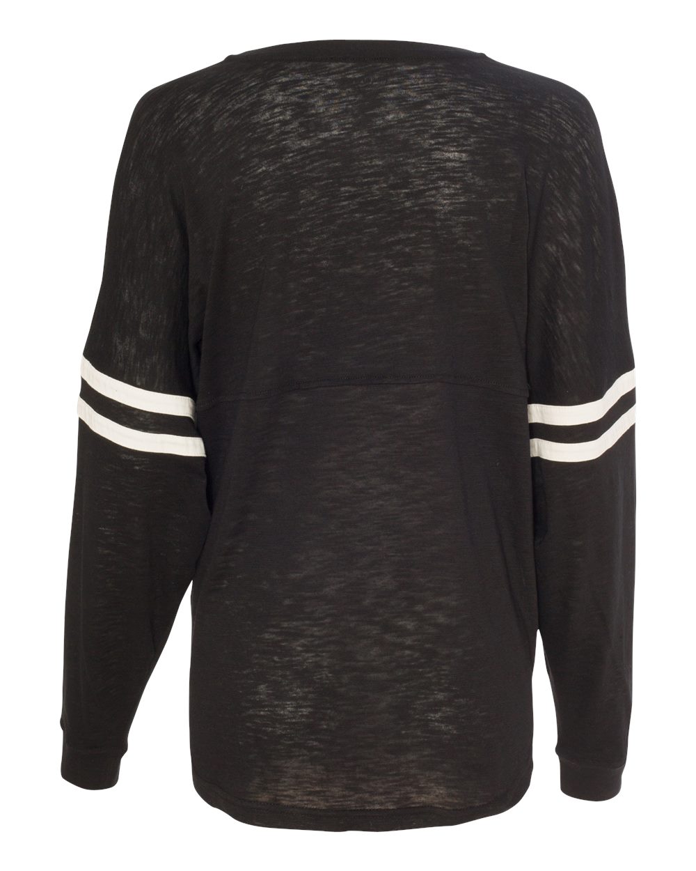 T17 Boxercraft Women’s Slub Jersey Varsitee V-Neck Long Sleeve T-Shirt T17 Boxercraft Women’s Slub Jersey Varsitee V-Neck Long Sleeve T-Shirt - Back Image