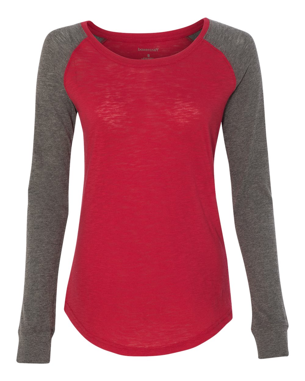 T66 Boxercraft Women’s Preppy Patch Slub Long Sleeve T-Shirt Zoom Image