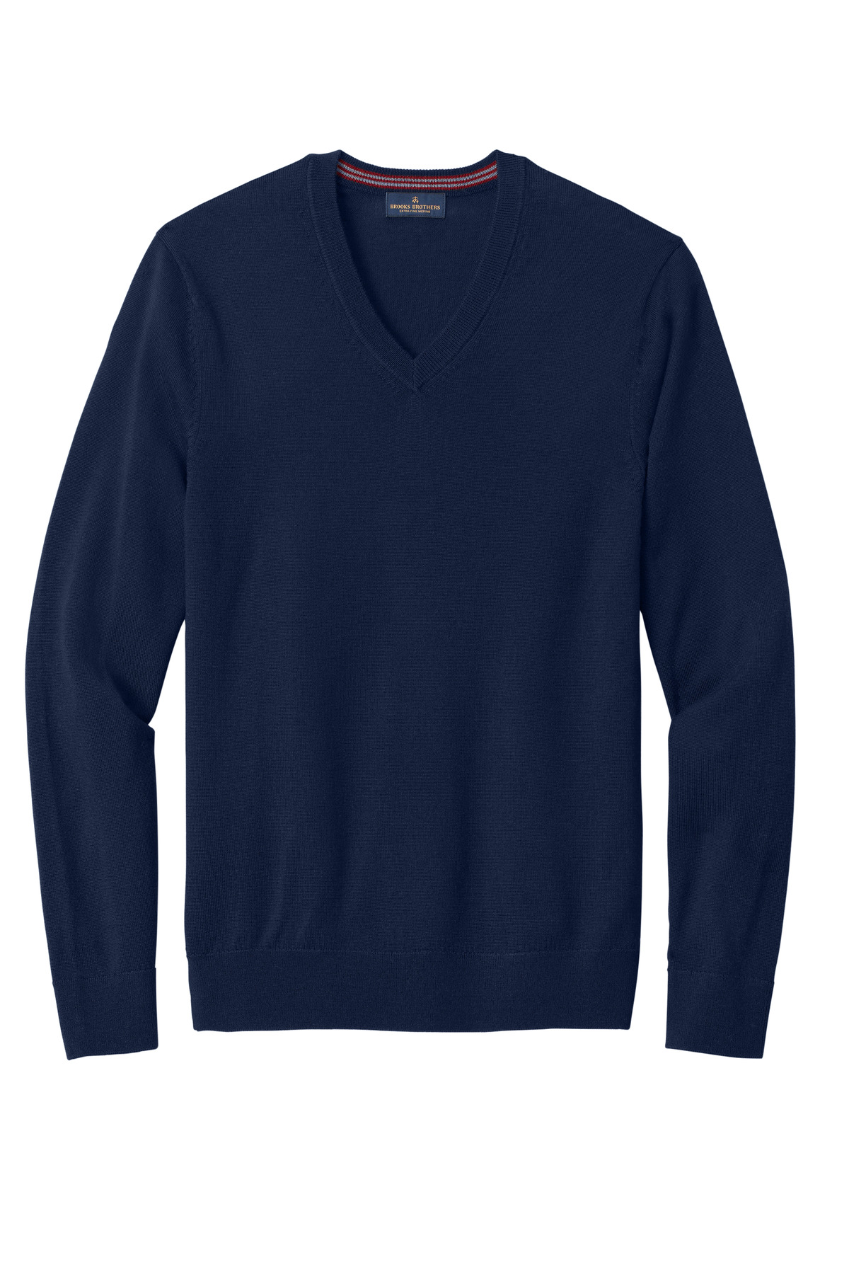 BB18410 Brooks Brothers Washable Merino V-Neck Sweater