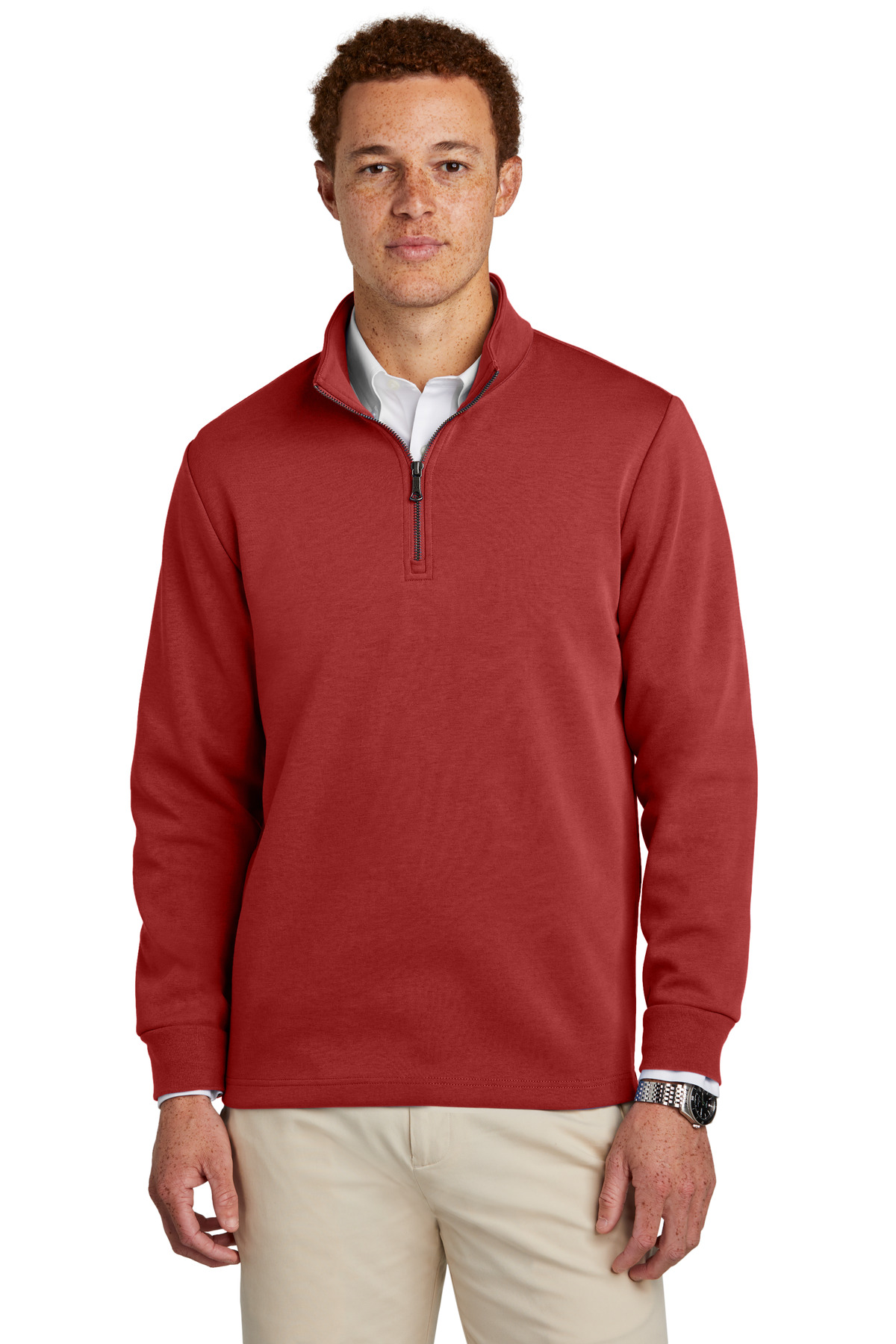 BB18206 Brooks Brothers  Double-Knit 1/4-Zip