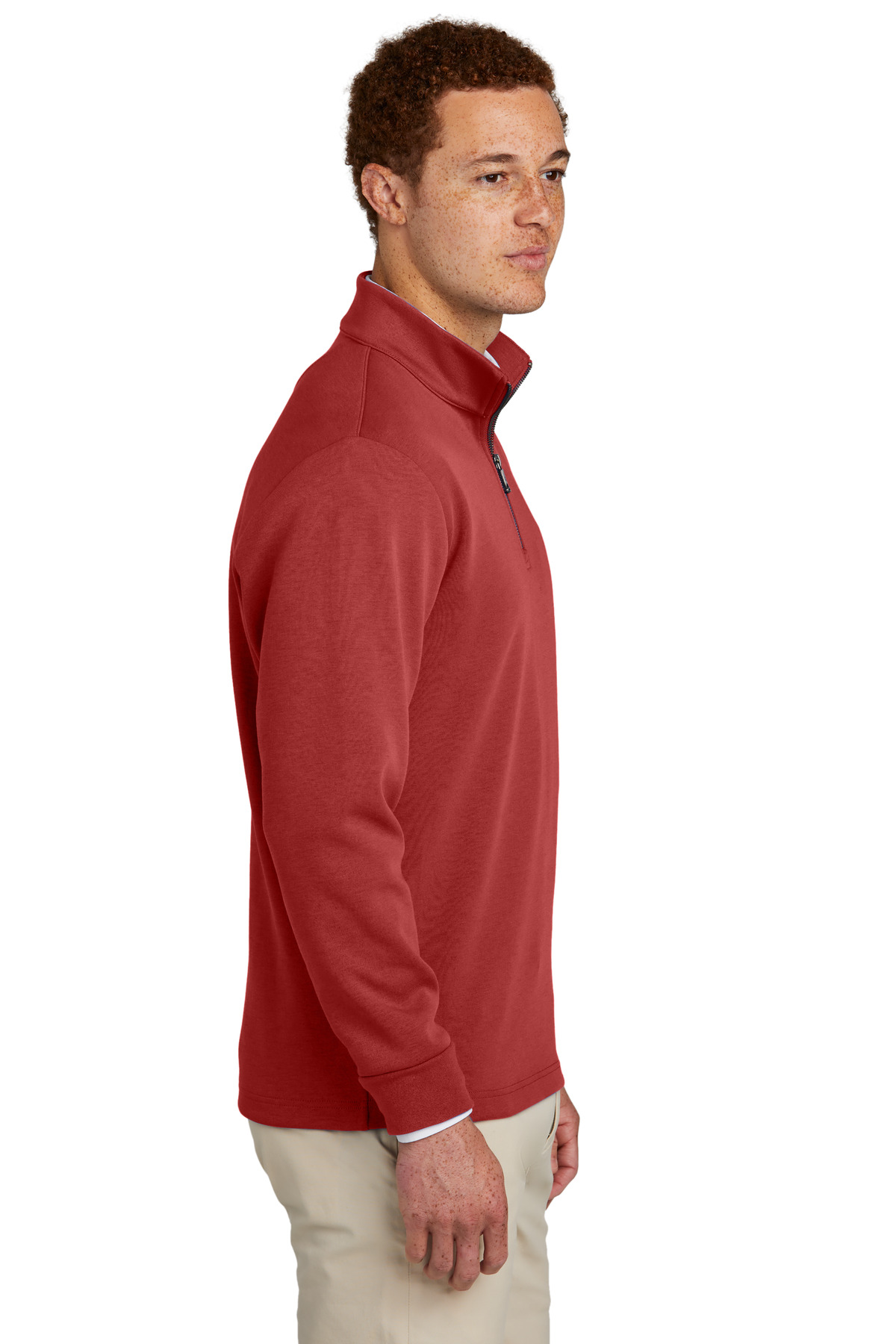 BB18206 Brooks Brothers  Double-Knit 1/4-Zip - Siide Image
