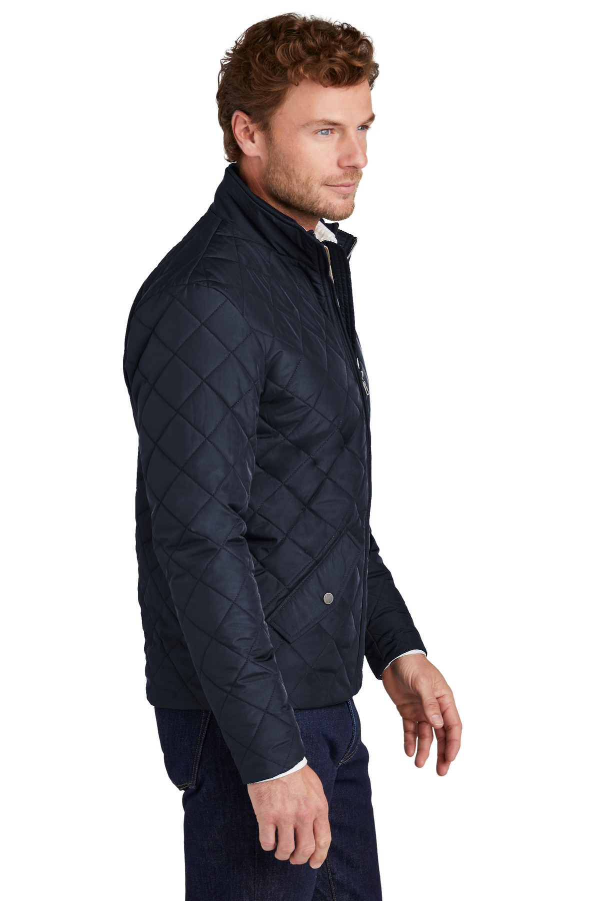BB18600 Brooks Brothers  Quilted Jacket - Siide Image