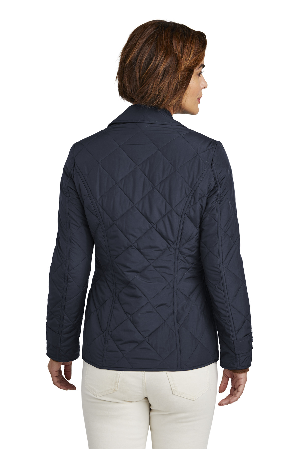 BB18601 Brooks Brothers  Womens Quilted Jacket - Back Image