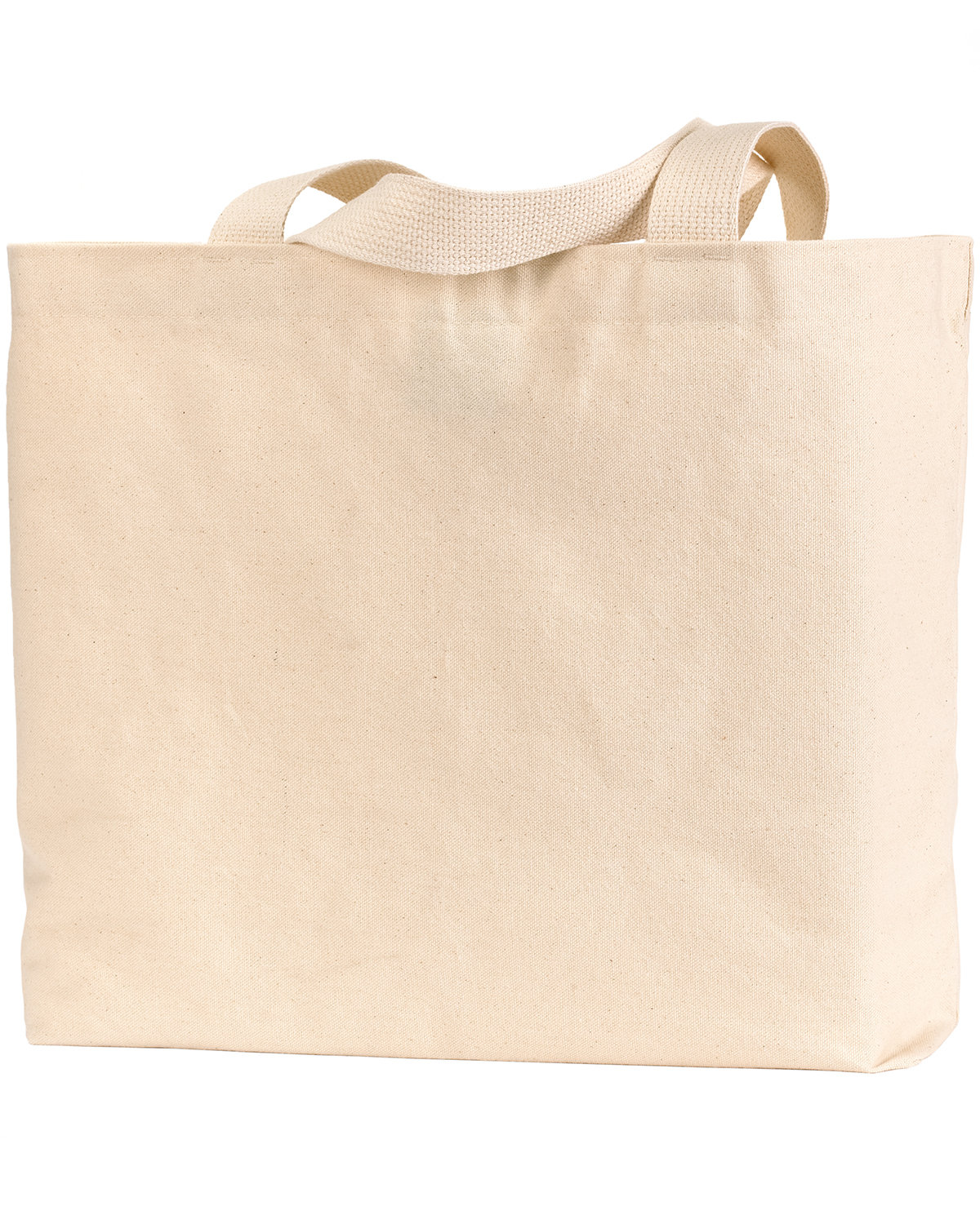 BS600 Bayside 12 oz., Cotton Canvas Jumbo Tote - Back Image