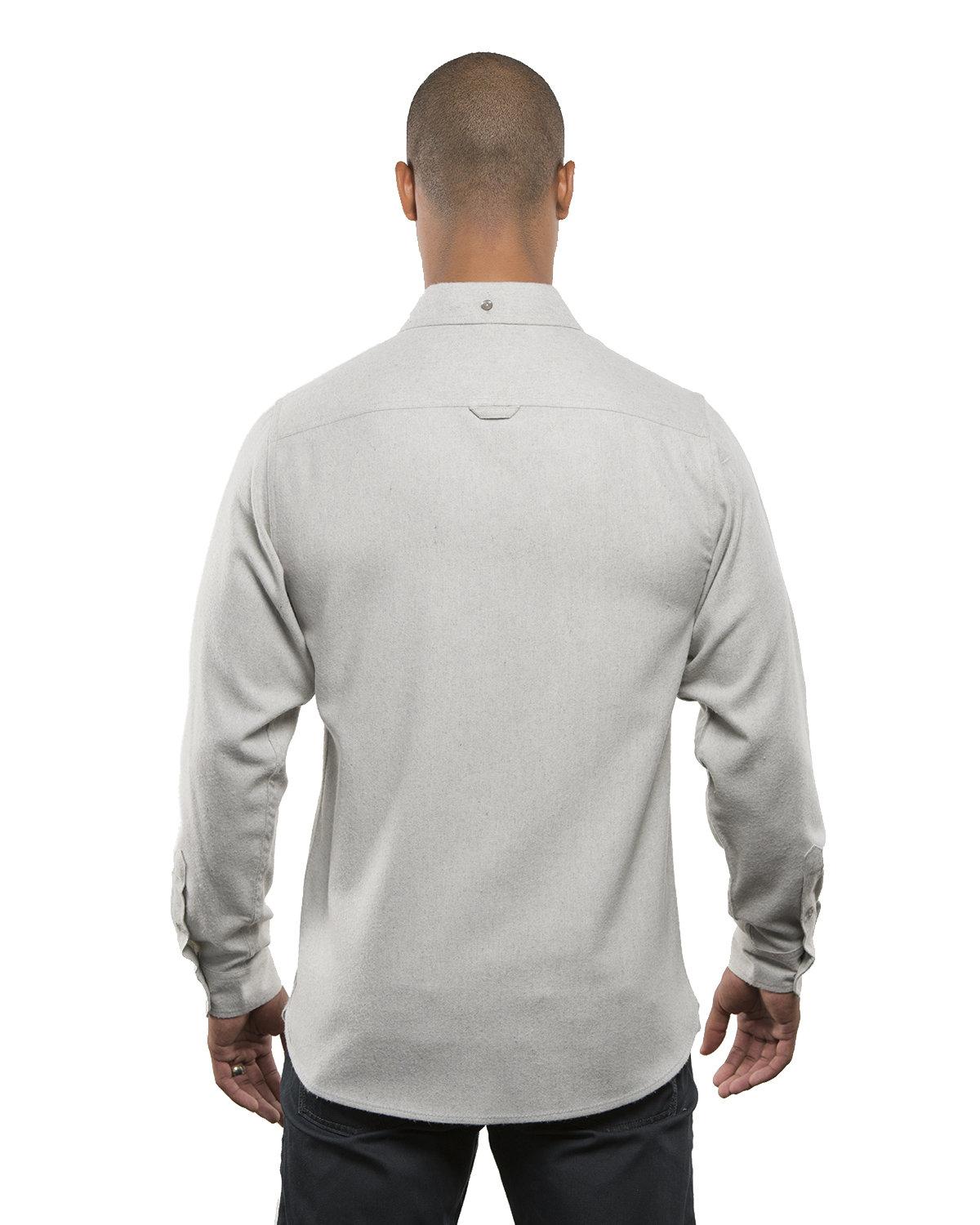 BU8200 Burnside Mens Solid Flannel Shirt - Back Image