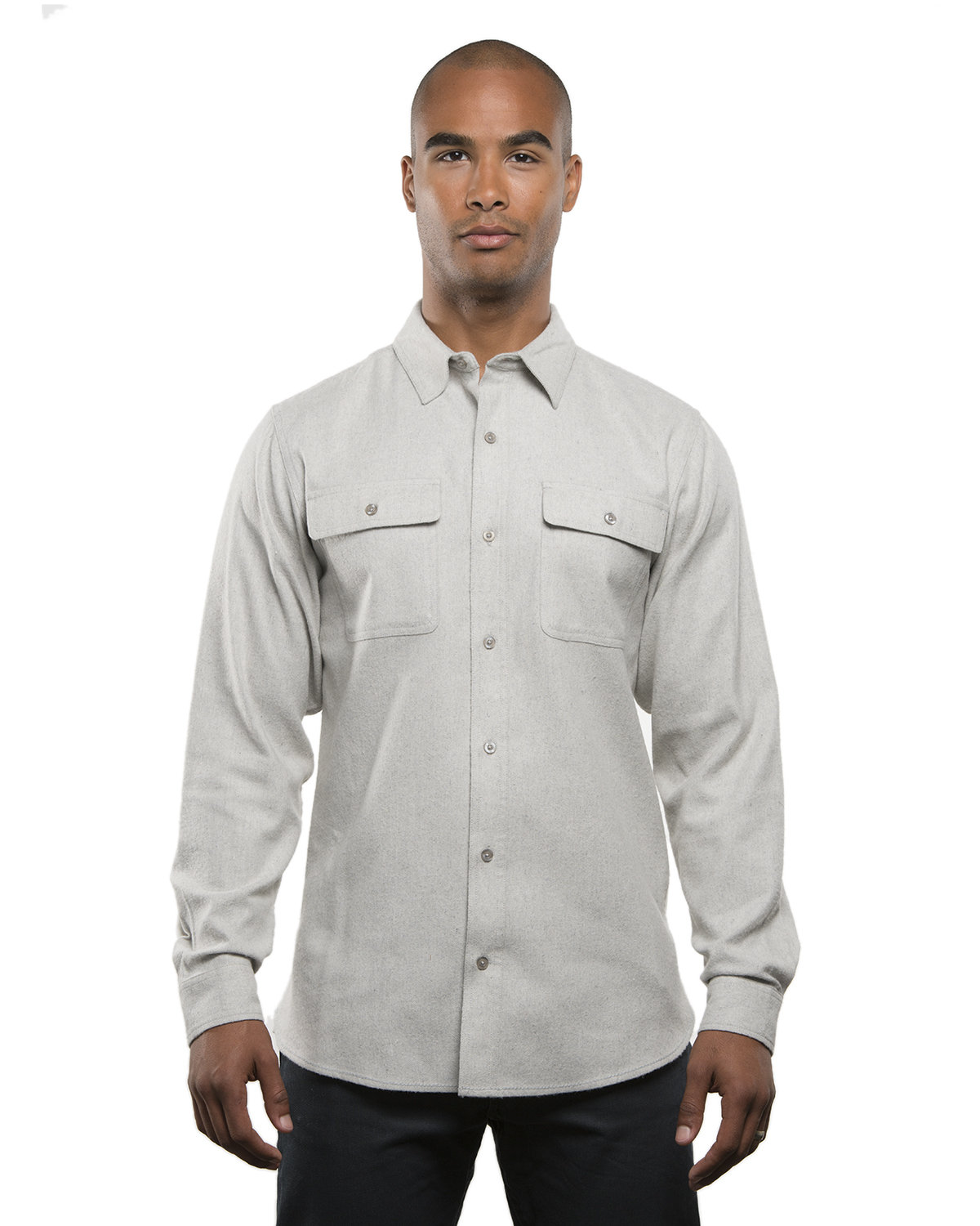 BU8200 Burnside Mens Solid Flannel Shirt