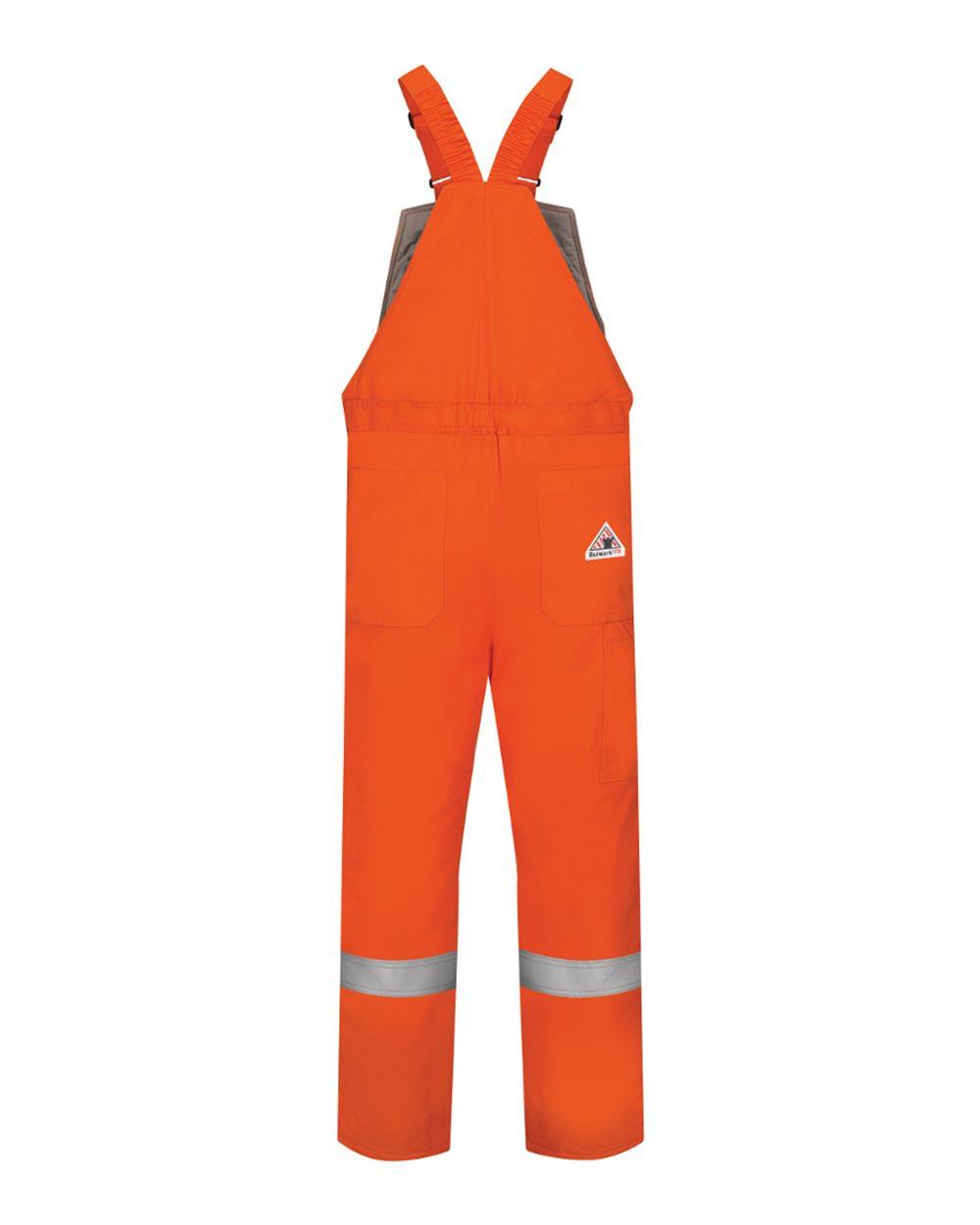 BLCS Bulwark Deluxe Insulated Bib Overall with Reflective Trim - EXCEL FR ComforTouch - Back Image