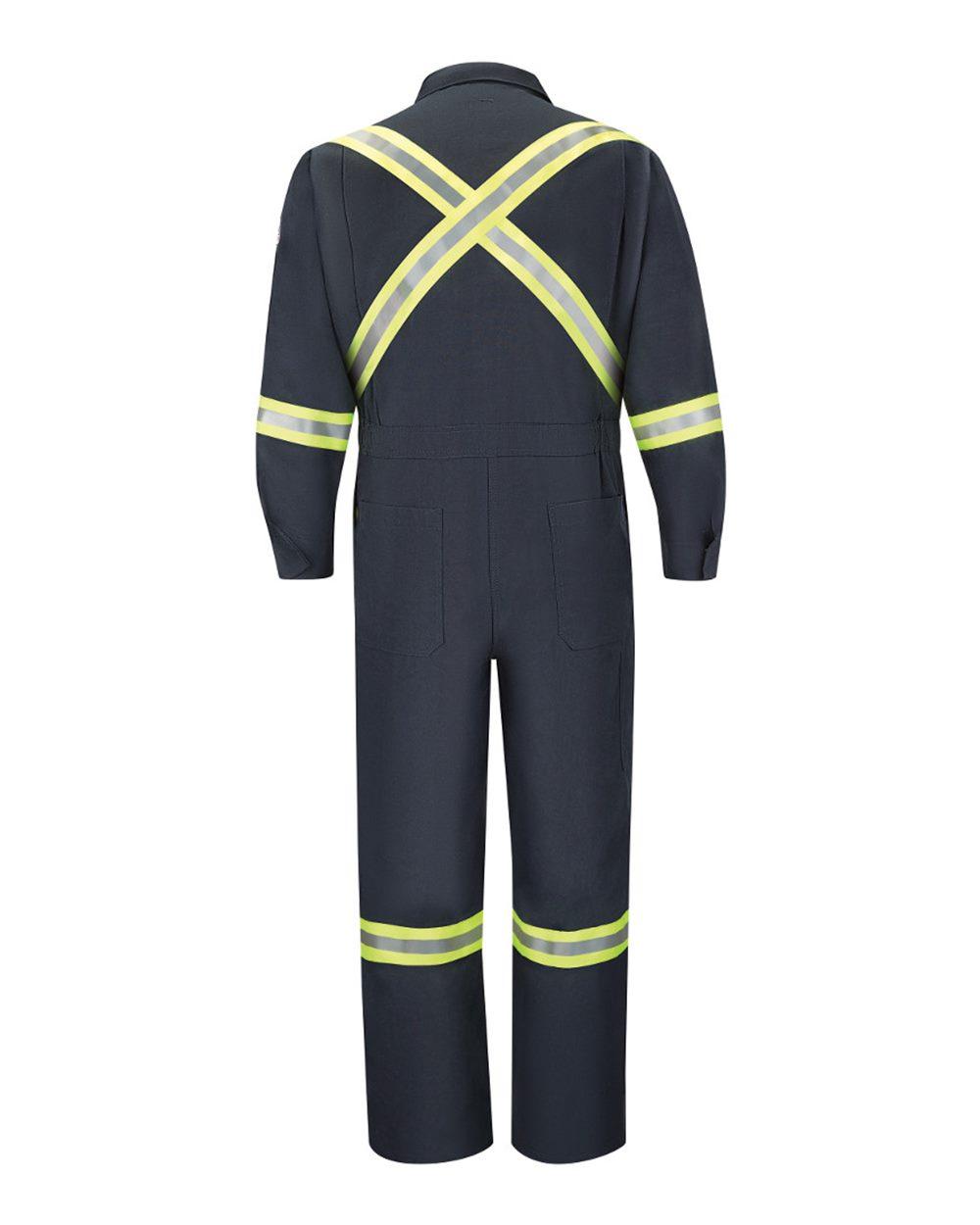 CNBTL Bulwark Premium Coverall with Reflective Trim - Nomex IIIA - 6 oz. Long Sizes - Back Image