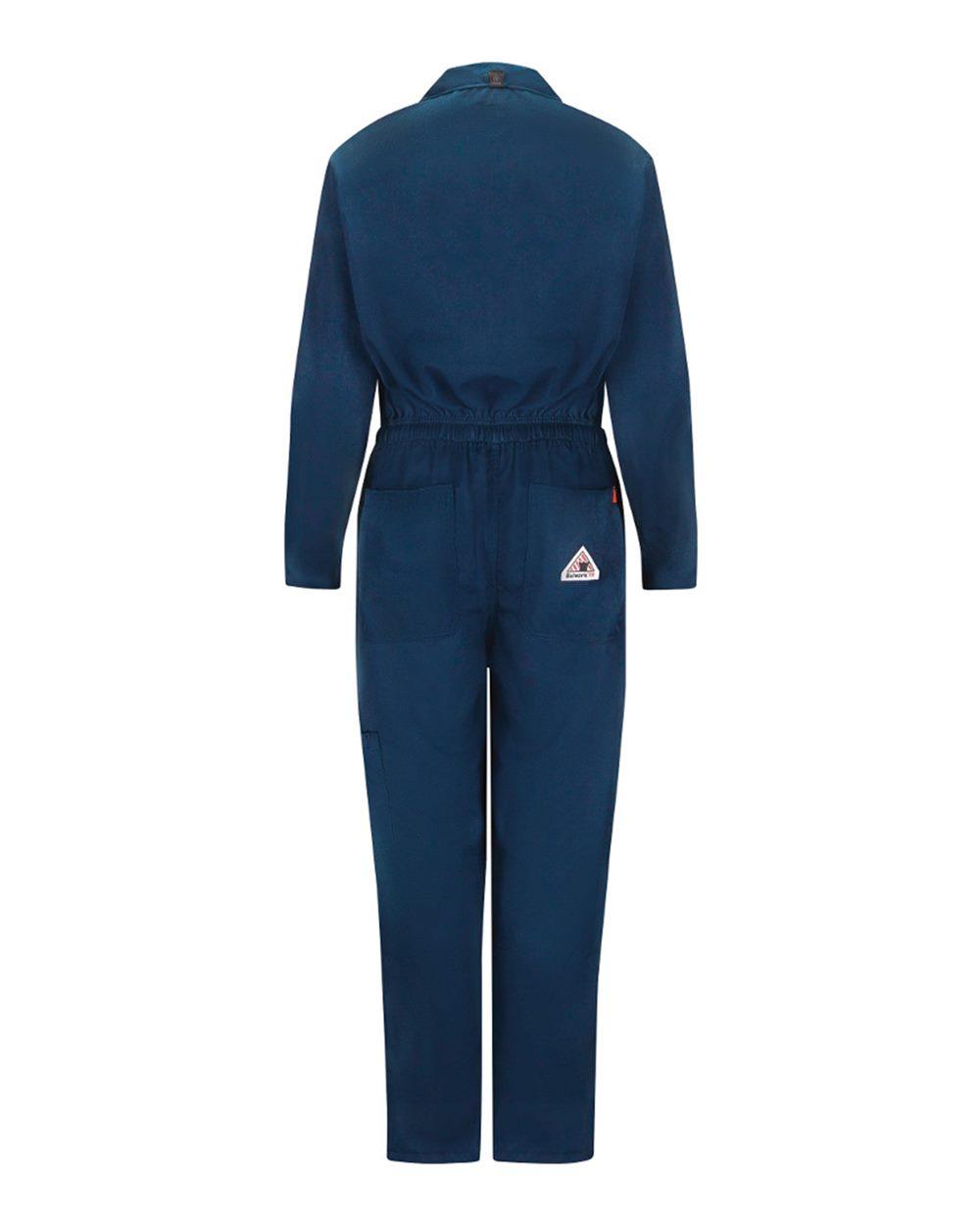 QC21 Bulwark Womens iQ Series Mobility Coverall - Back Image