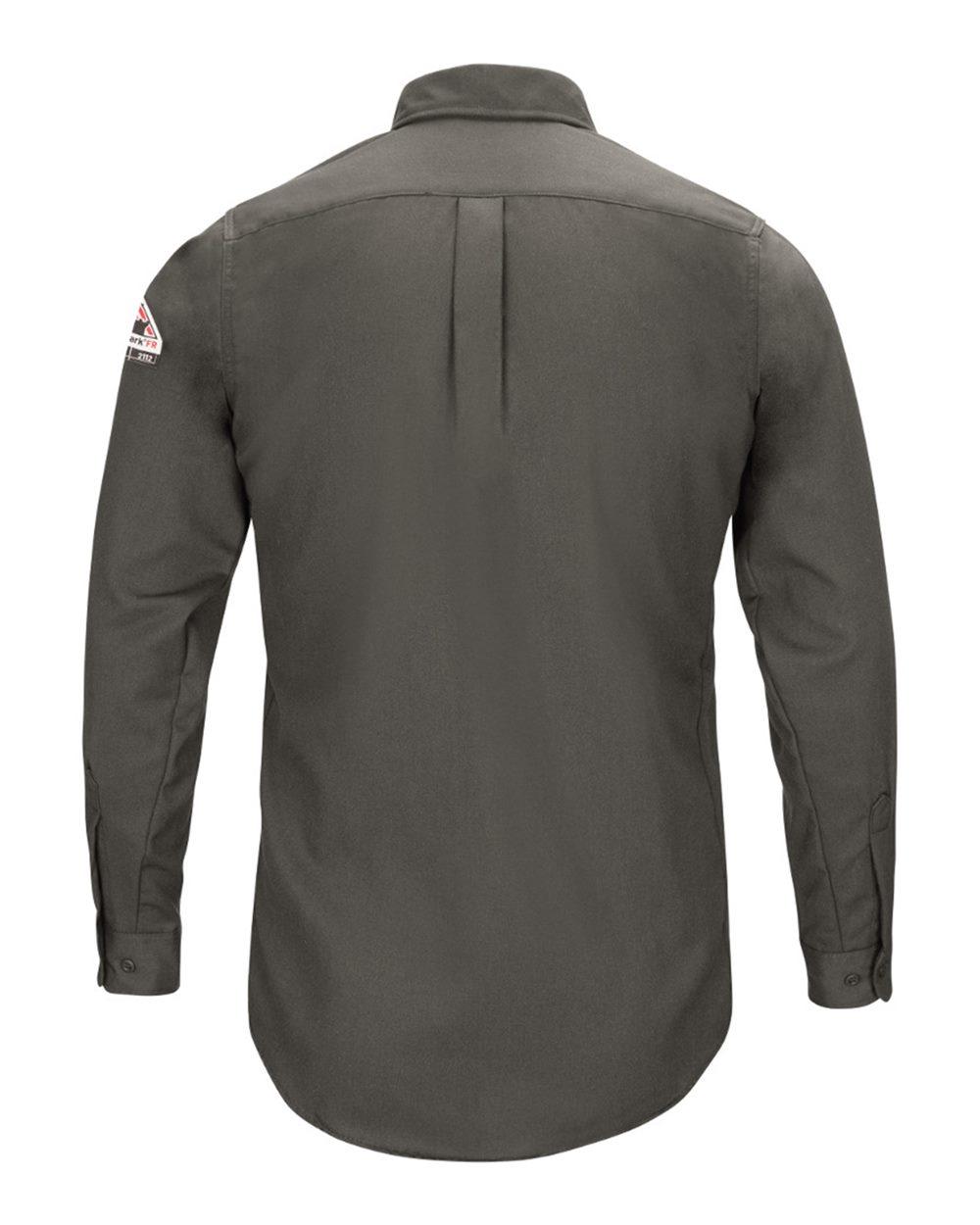 QS50L Bulwark iQ Series Long Sleeve Comfort Woven Lightweight Shirt Long Sizes - Back Image
