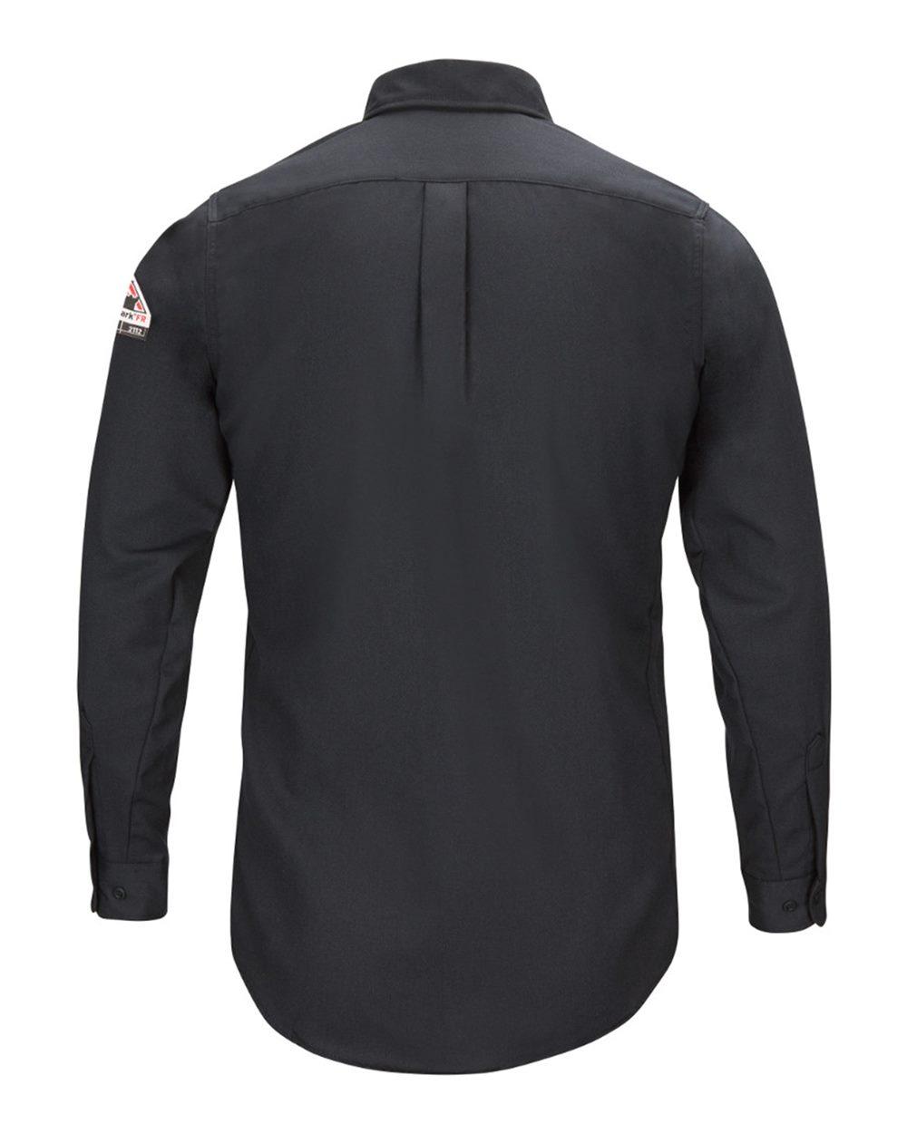 QS50L Bulwark iQ Series Long Sleeve Comfort Woven Lightweight Shirt Long Sizes - Back Image