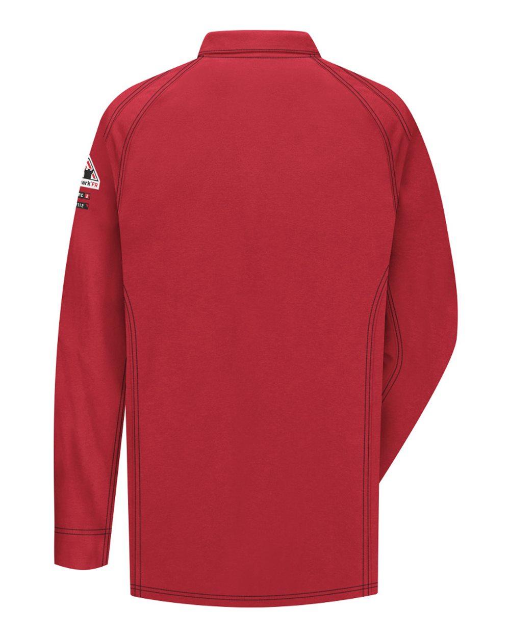 QT12 Bulwark Long Sleeve Polo - Back Image