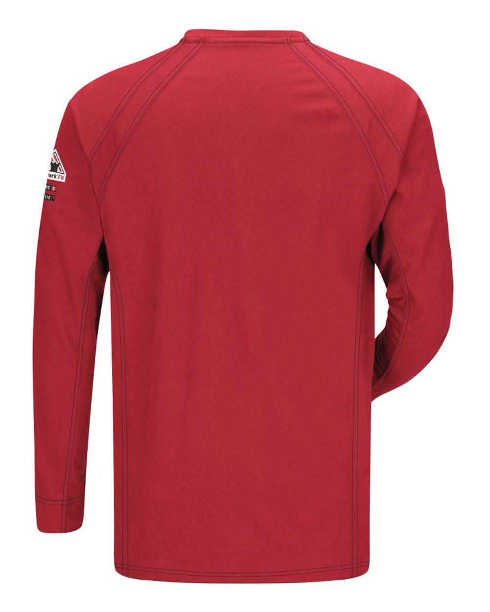 QT20 Bulwark Long Sleeve Henley - Back Image