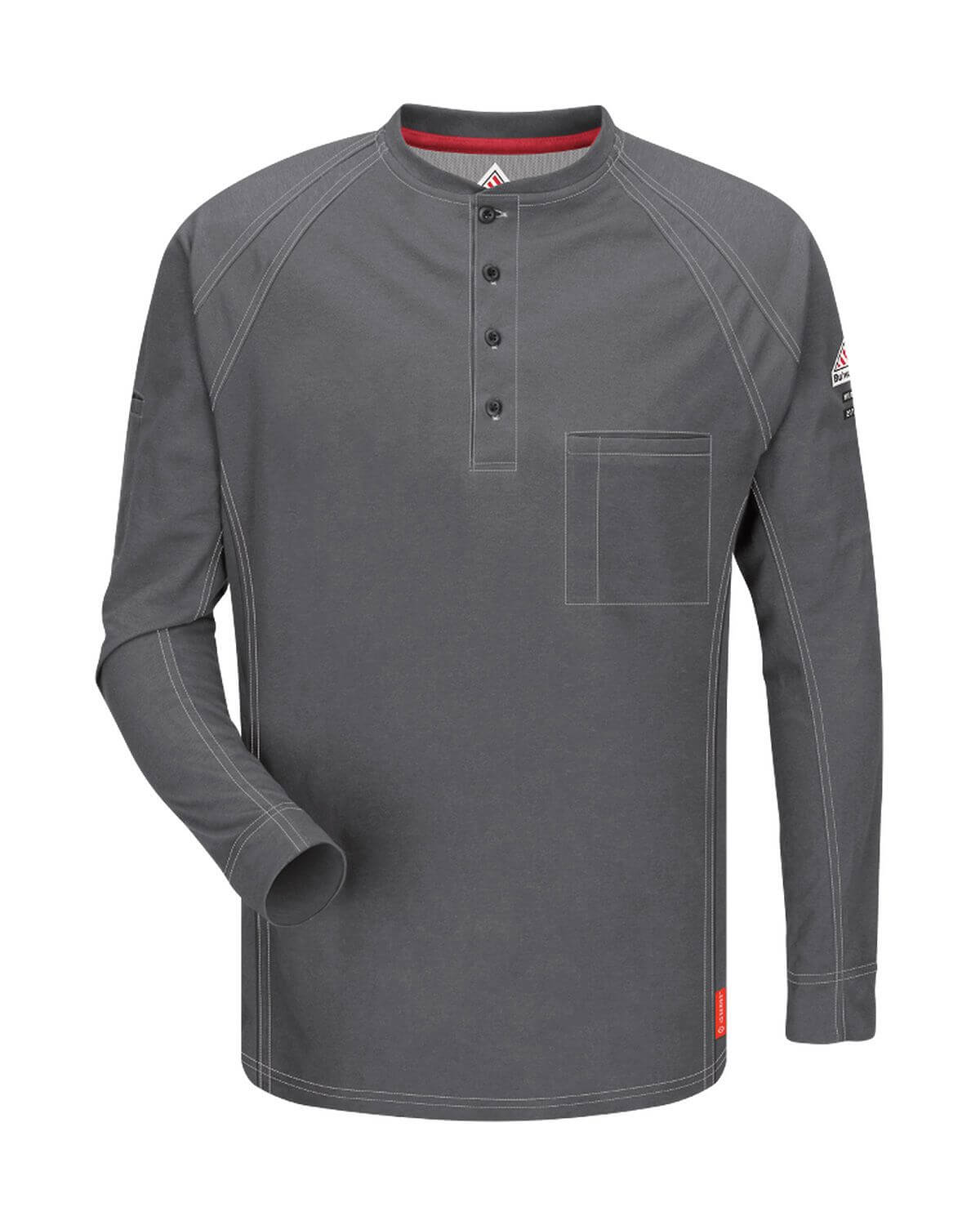 QT20L Bulwark Long Sleeve Henley Long Sizes QT20L Bulwark Long Sleeve Henley Long Sizes