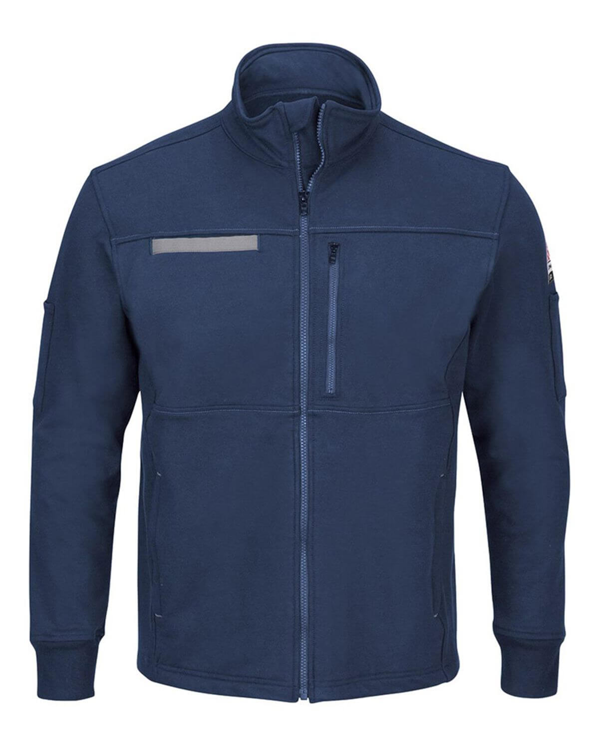 SEZ2L Bulwark Zip Front Fleece Jacket-Cotton /Spandex Blend - Long Sizes Zoom Image