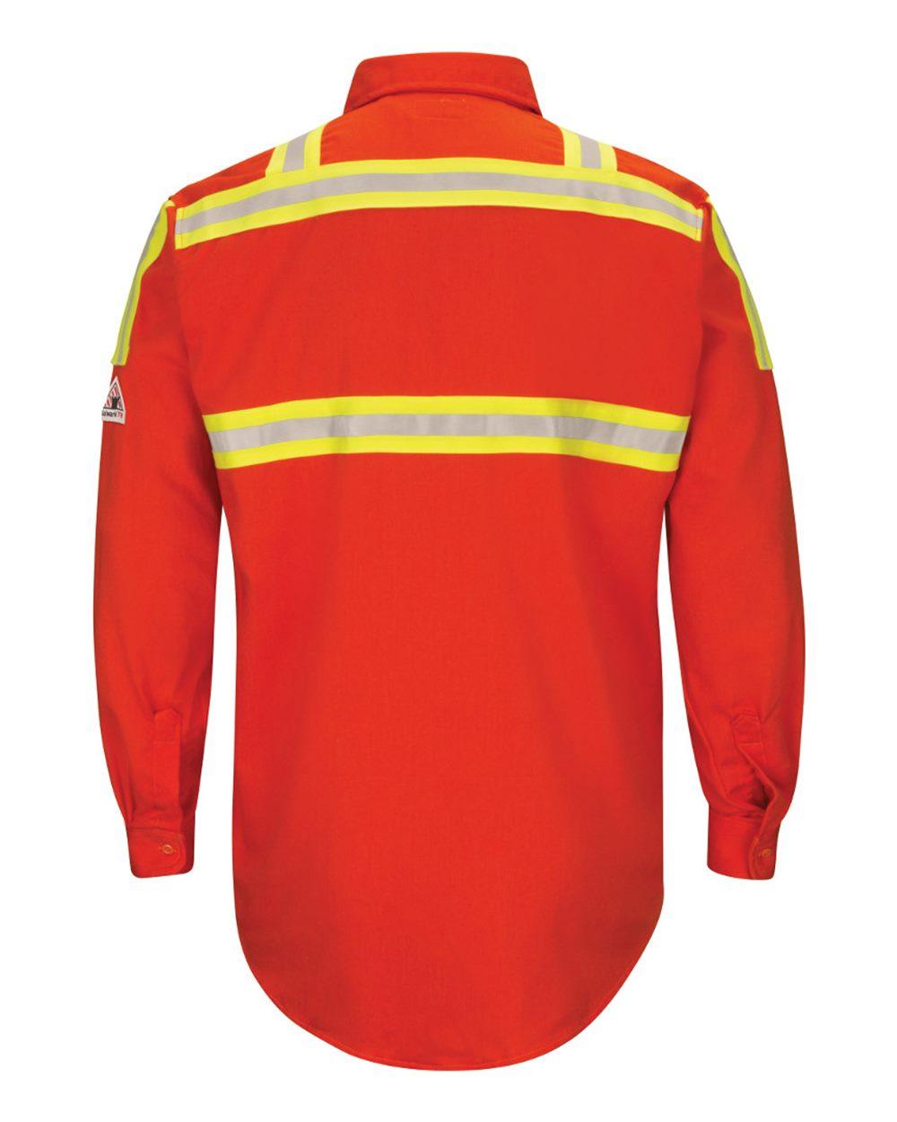 SLATOR Bulwark Enhanced Visibility Long Sleeve Uniform Shirt - Back Image